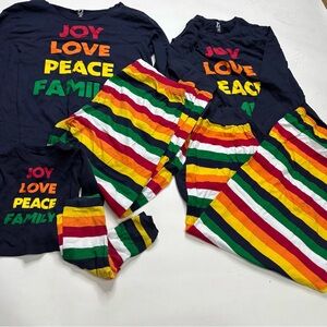 Mom Dad & Baby Matching Pajama Sets Sizes Large Medium & 3-6M
